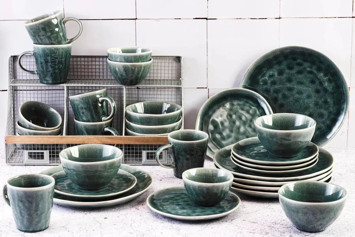 Björn Geschirr - Set MOON - 30 tlg. - Petrolblau kaufen Bjorn Schweiz Webshop Onlineshop