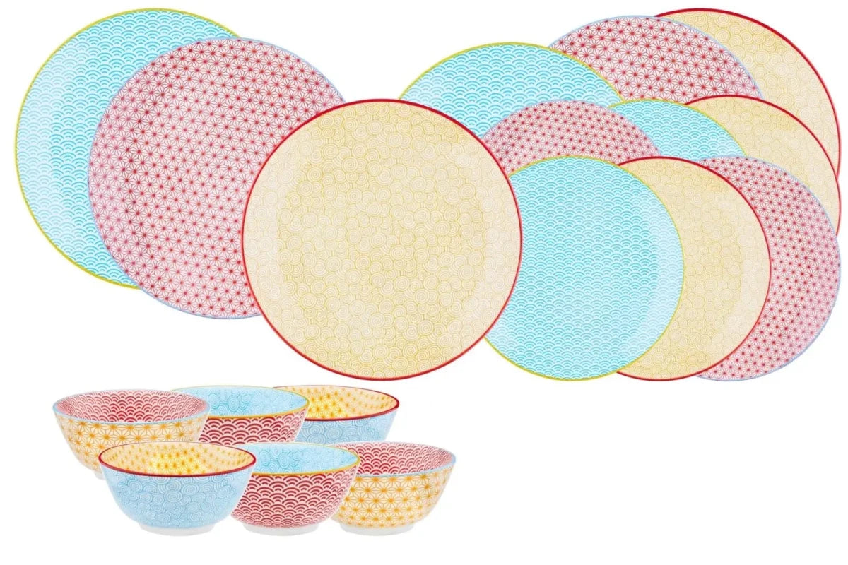 Björn Geschirr - Set PATTERN - 18 tlg. - Farbig kaufen Bjorn Schweiz Webshop Onlineshop