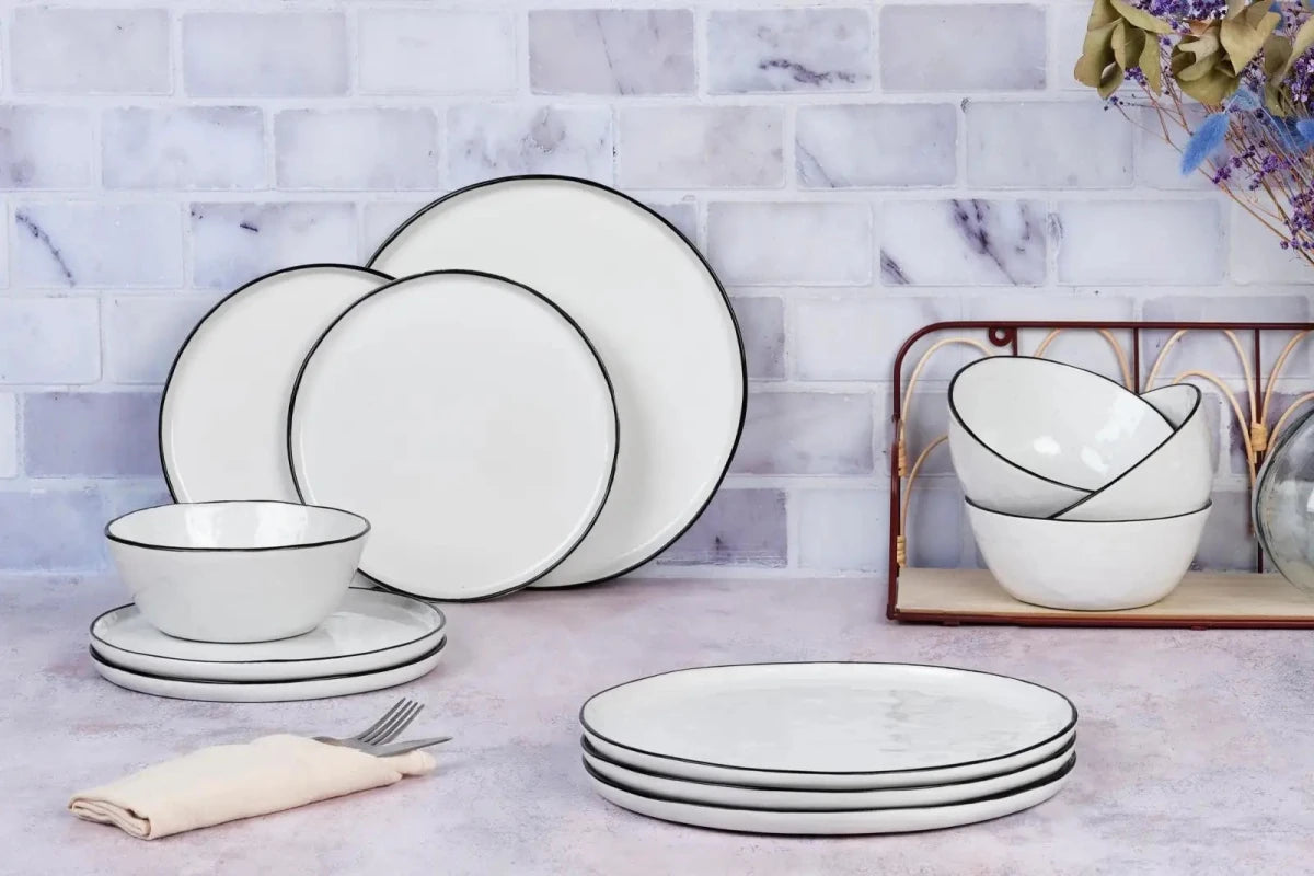 Björn Geschirr - Set PURE - 12 tlg. - Weiss kaufen Bjorn Schweiz Webshop Onlineshop