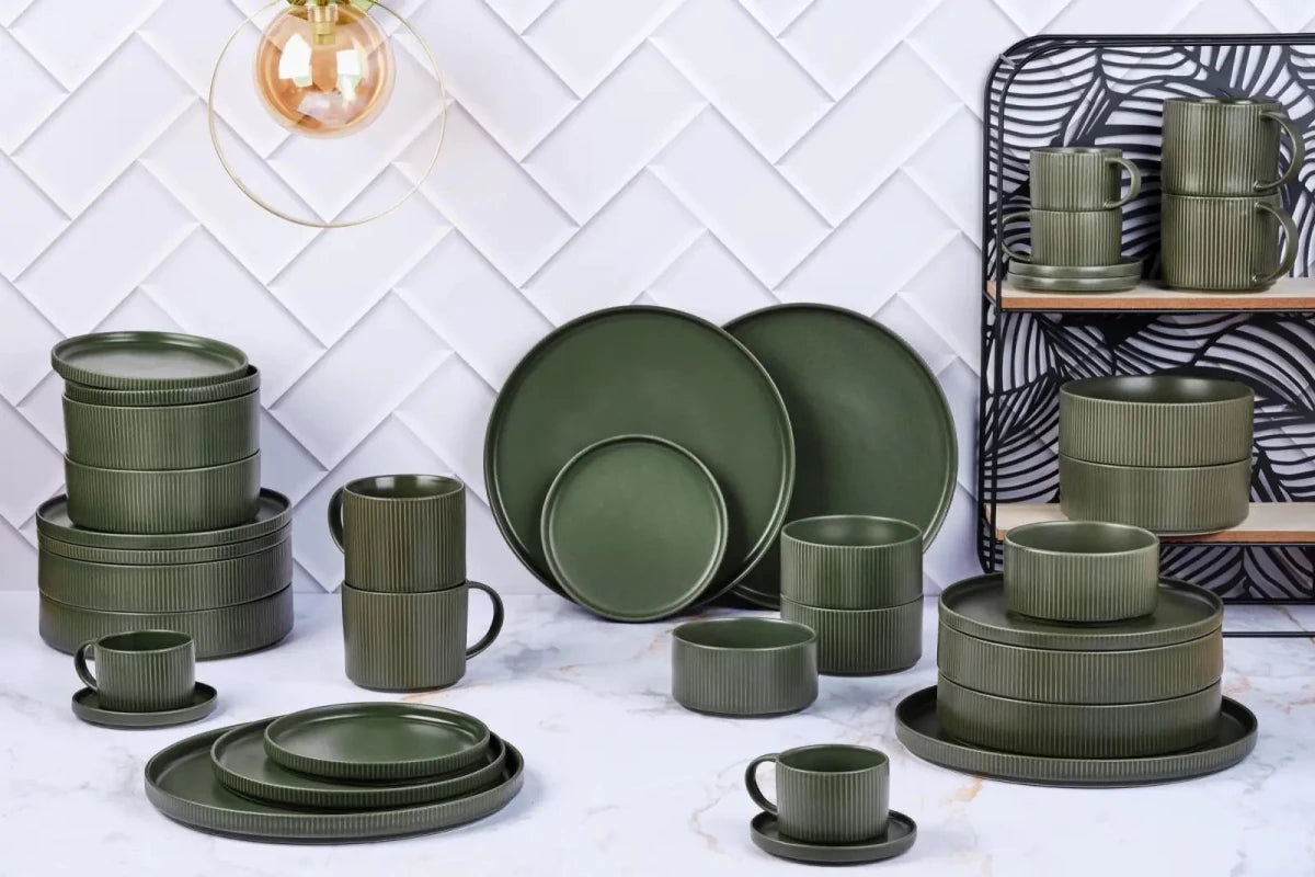 Björn Geschirr - Set SCANDI - 36 tlg. - Oliv kaufen Bjorn Schweiz Webshop Onlineshop