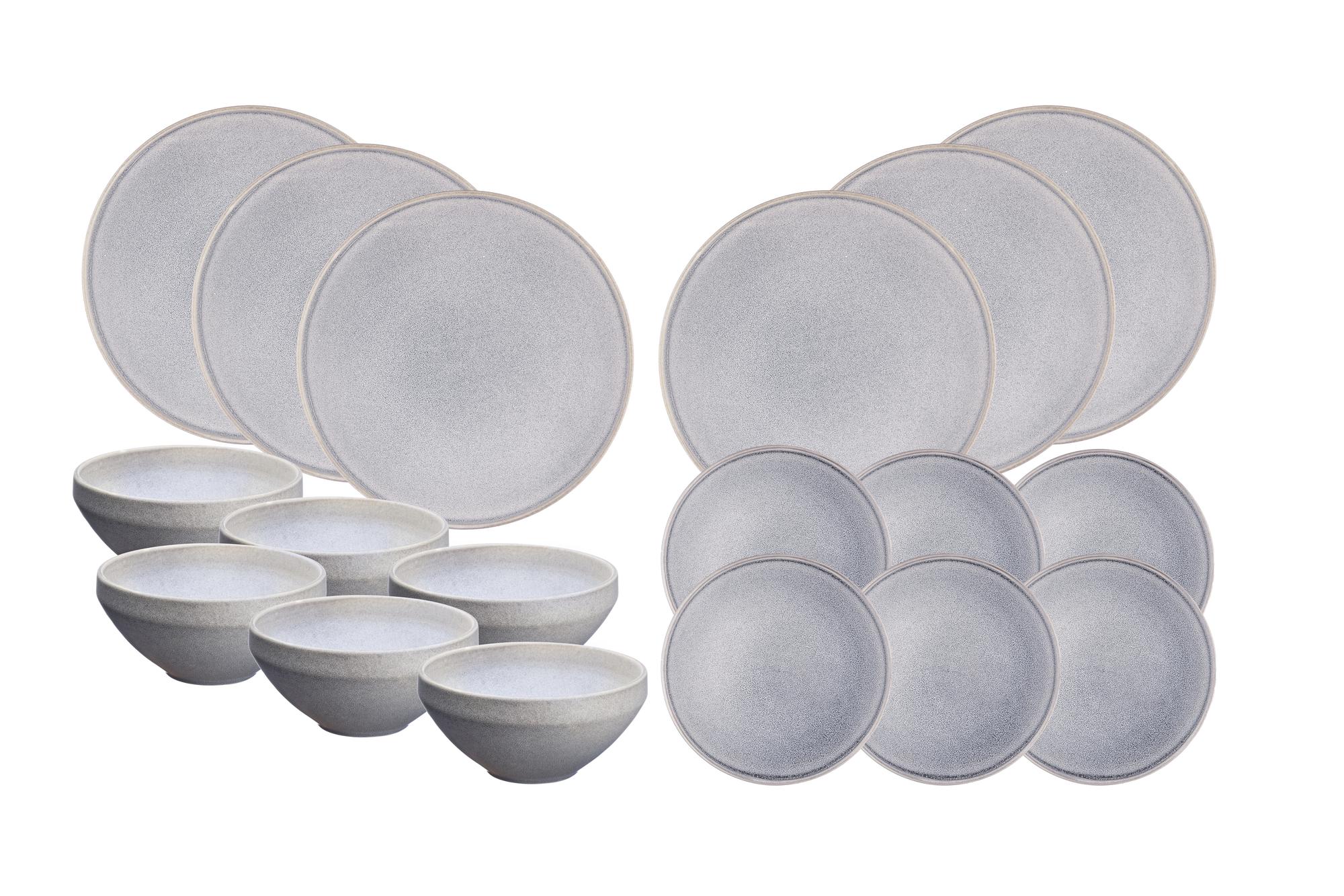 Björn Geschirr - Set STONE - 18 tlg. - Mondgrau kaufen Bjorn Schweiz Webshop Onlineshop
