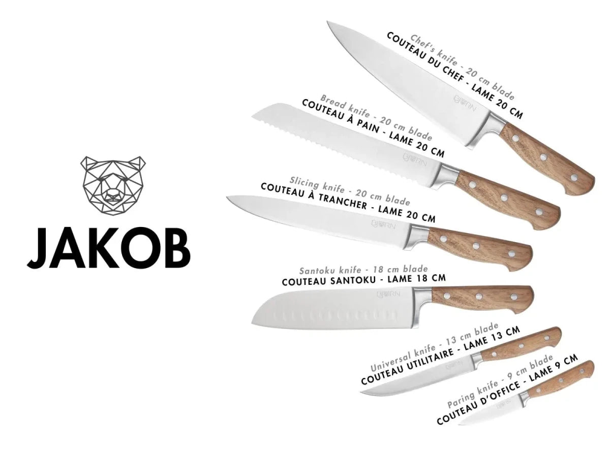 Björn Küchenmesser - Set JAKOB - 6 tlg. - Braun kaufen Bjorn Schweiz Webshop Onlineshop