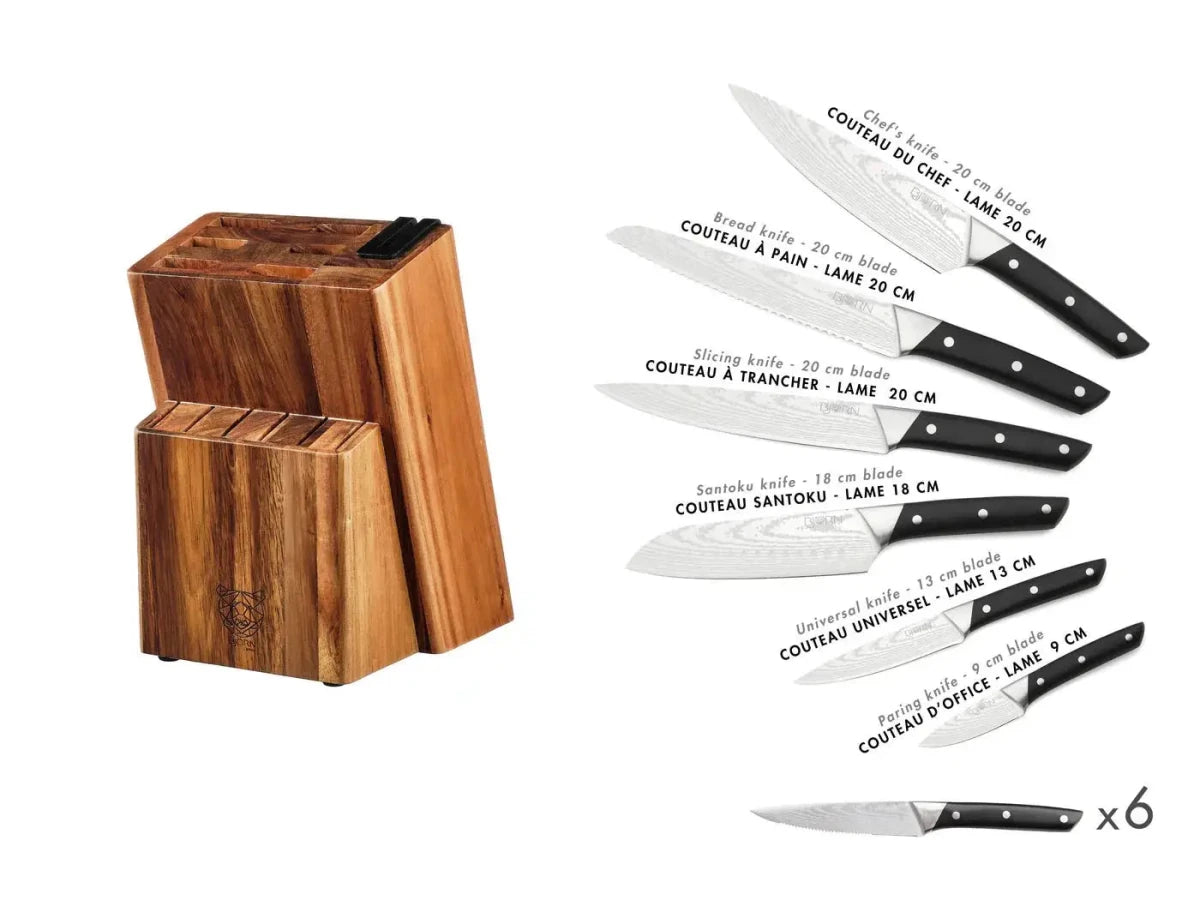Björn Küchenmesserblock mit Steakmessern ERLING LOVIISA - 14 tlg. - Braun,Schwarz kaufen Bjorn Schweiz Webshop Onlineshop