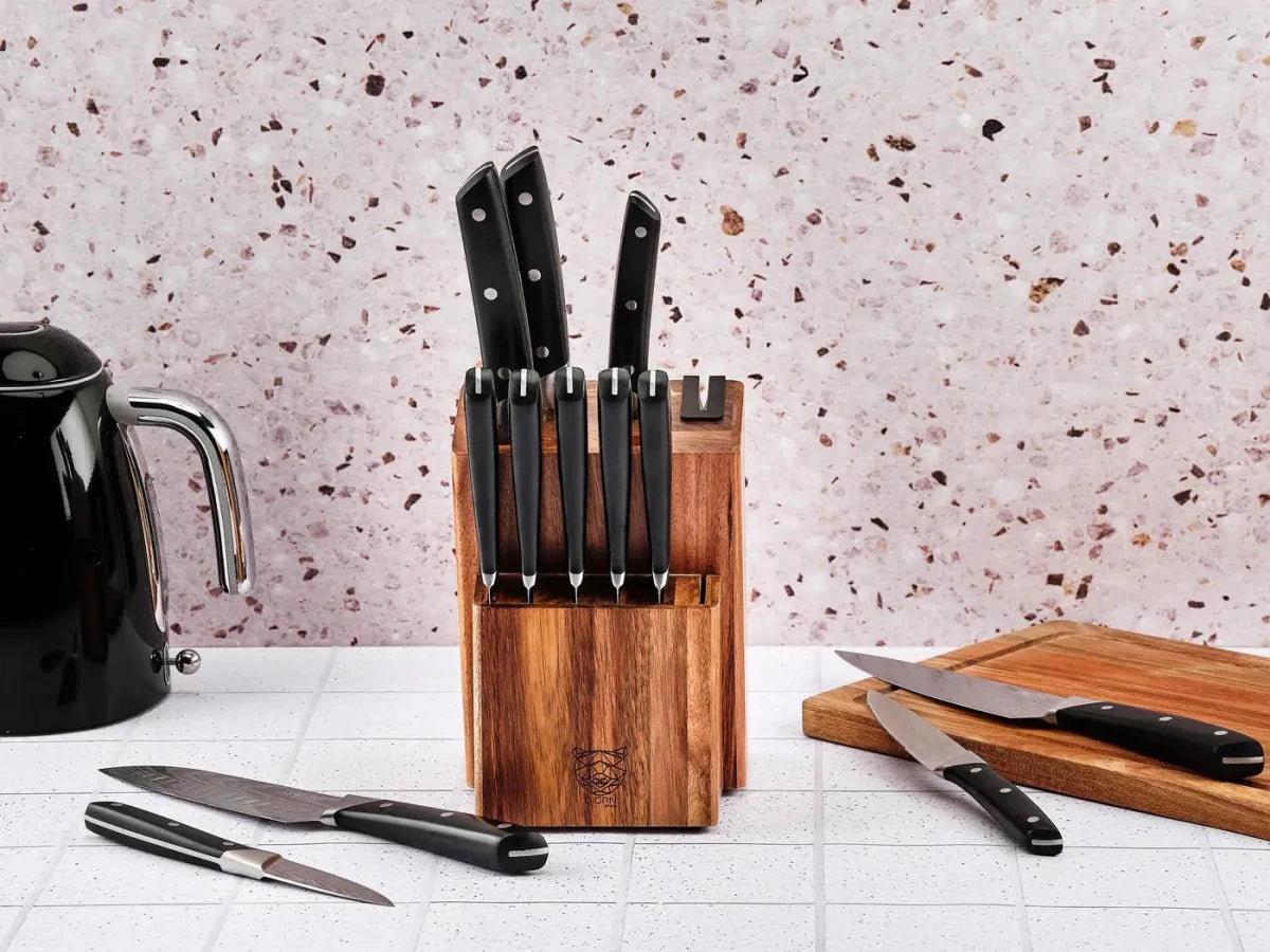 Björn Küchenmesserblock mit Steakmessern ERLING LOVIISA - 14 tlg. - Braun,Schwarz kaufen Bjorn Schweiz Webshop Onlineshop