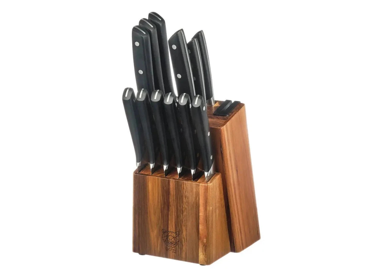 Björn Küchenmesserblock mit Steakmessern ERLING LOVIISA - 14 tlg. - Braun,Schwarz kaufen Bjorn Schweiz Webshop Onlineshop