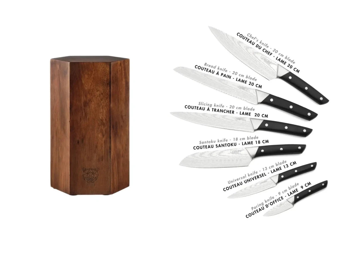 Björn Küchenmesserblock - Set ERLING IMATRA - 7 tlg. - Braun kaufen Bjorn Schweiz Webshop Onlineshop