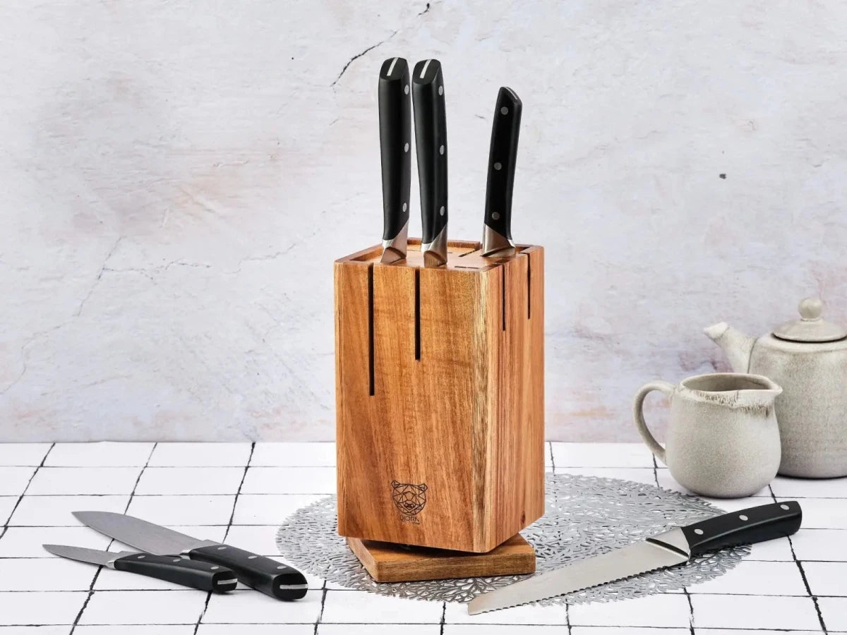 Björn Küchenmesserblock - Set ERLING SKAGEN - 7 tlg. - Braun kaufen Bjorn Schweiz Webshop Onlineshop