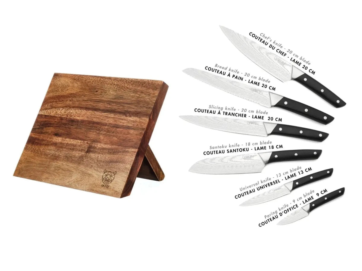 Björn Küchenmesserblock - Set ERLING VANTAA - 7 tlg. - Braun kaufen Bjorn Schweiz Webshop Onlineshop