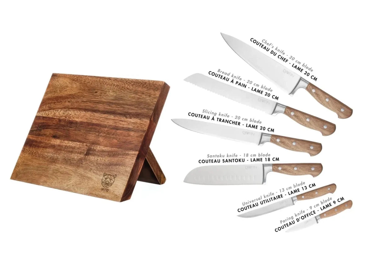 Björn Küchenmesserblock - Set JAKOB VANTAA - 7 tlg. - Braun kaufen Bjorn Schweiz Webshop Onlineshop