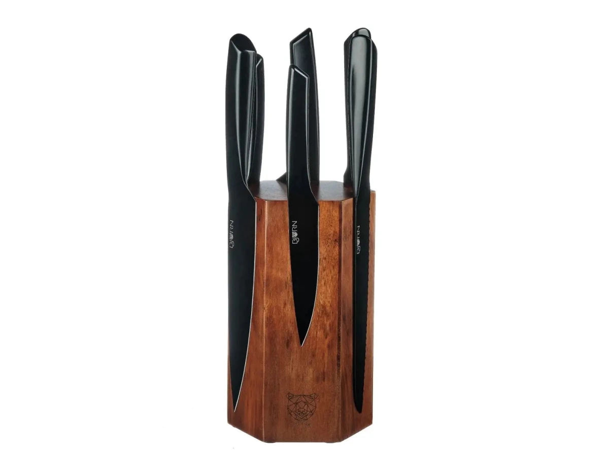 Björn Küchenmesserblock - Set JENSEN IMATRA - 7 tlg. - Schwarz kaufen Bjorn Schweiz Webshop Onlineshop