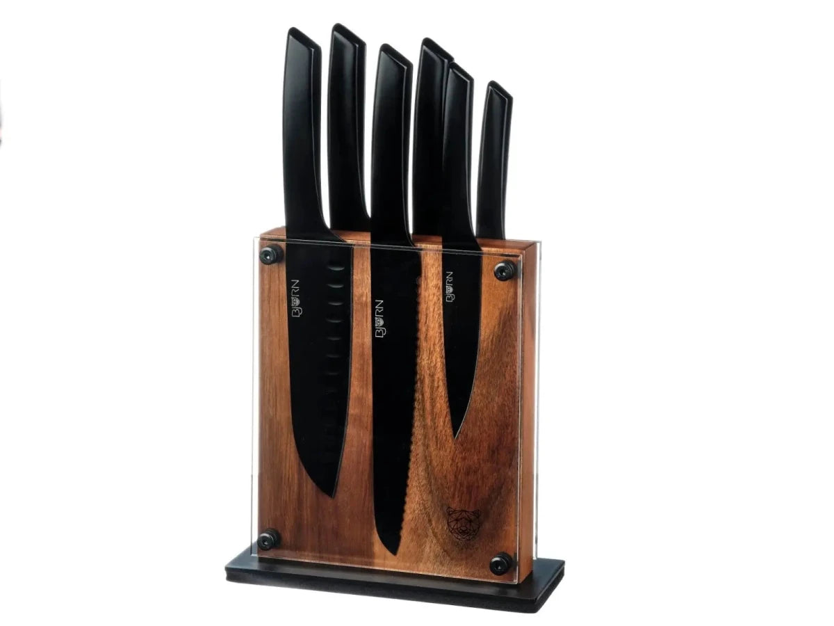 Björn Küchenmesserblock - Set JENSEN RAUMA - 7 tlg. - Schwarz kaufen Bjorn Schweiz Webshop Onlineshop