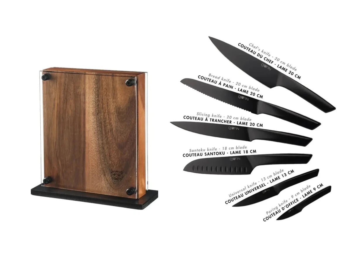Björn Küchenmesserblock - Set JENSEN RAUMA - 7 tlg. - Schwarz kaufen Bjorn Schweiz Webshop Onlineshop