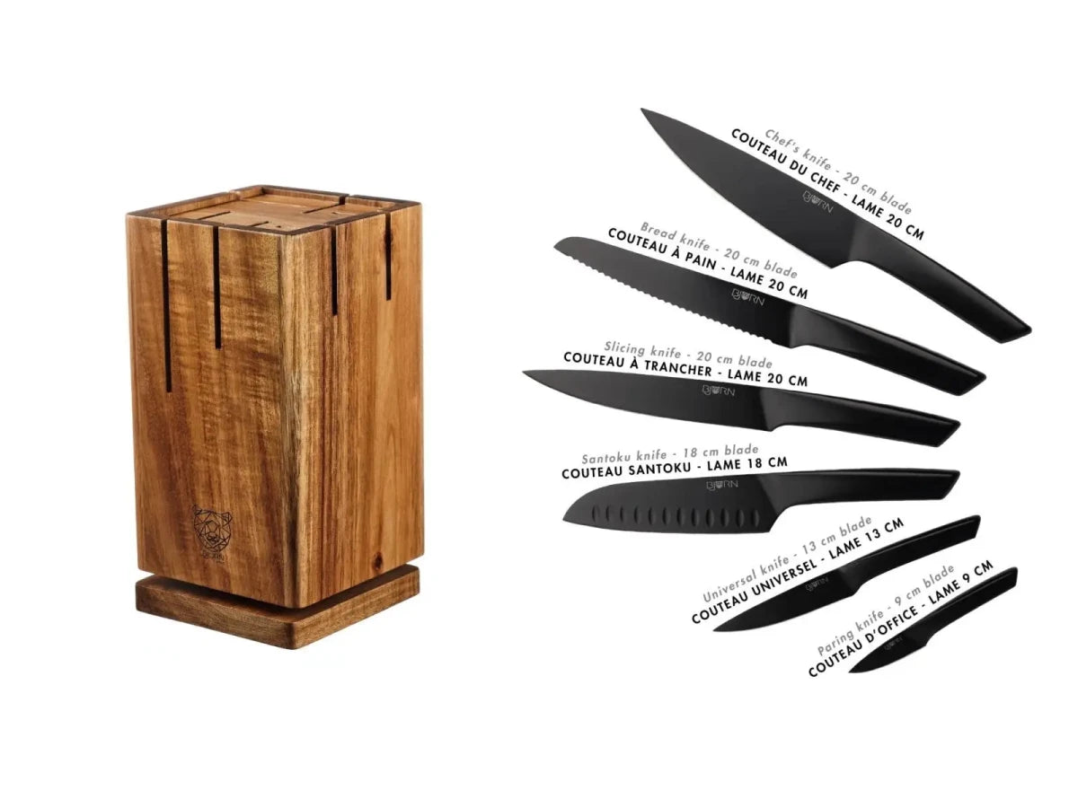 Björn Küchenmesserblock - Set JENSEN SKAGEN - 7 tlg. - Schwarz kaufen Bjorn Schweiz Webshop Onlineshop
