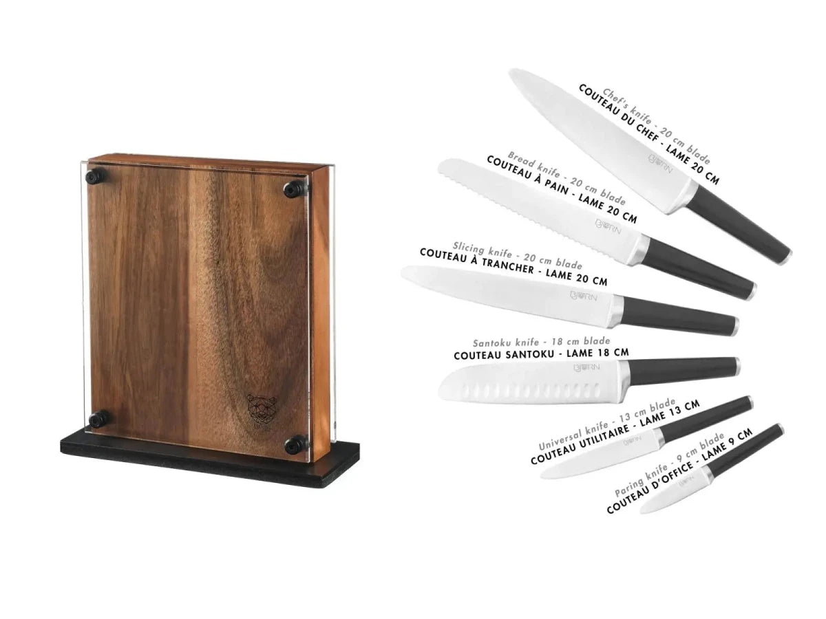 Björn Küchenmesserblock - Set JONA RAUMA - 7 tlg. - Braun kaufen Bjorn Schweiz Webshop Onlineshop