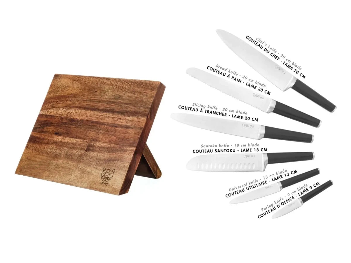 Björn Küchenmesserblock - Set JONA VANTAA - 7 tlg. - Braun kaufen Bjorn Schweiz Webshop Onlineshop