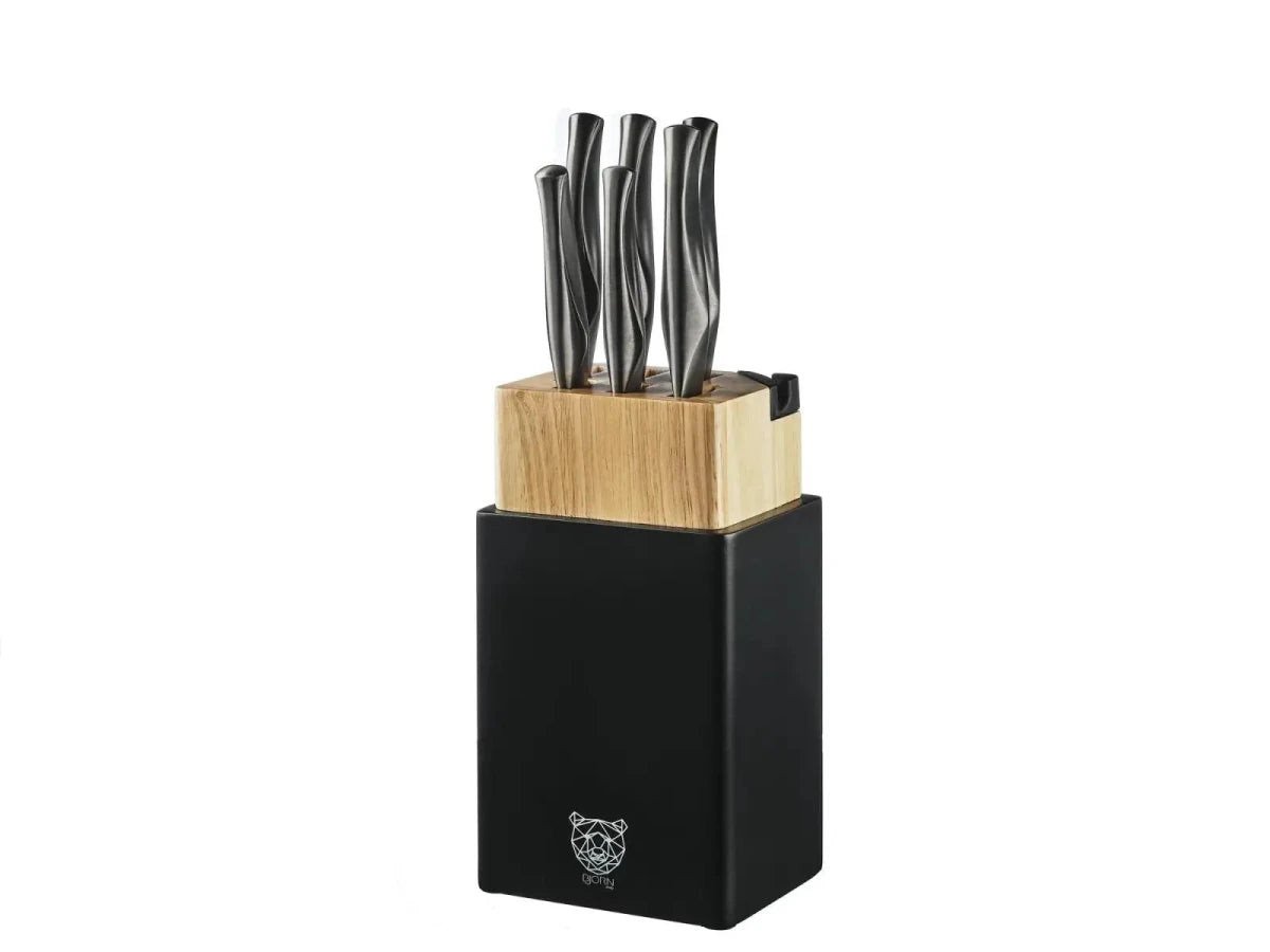 Björn Küchenmesserblock - Set LARUS PORVOO - 8 tlg. - Schwarz kaufen Bjorn Schweiz Webshop Onlineshop