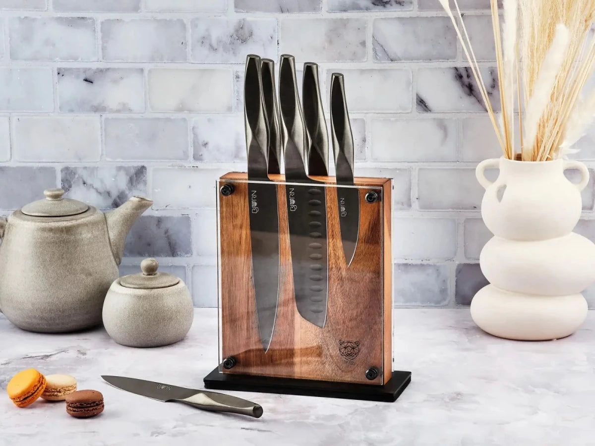 Björn Küchenmesserblock - Set LARUS RAUMA - 7 tlg. - Braun kaufen Bjorn Schweiz Webshop Onlineshop