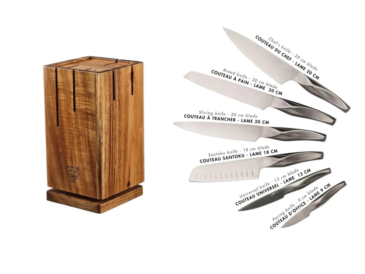 Björn Küchenmesserblock - Set LARUS SKAGEN - 7 tlg. - Braun kaufen Bjorn Schweiz Webshop Onlineshop
