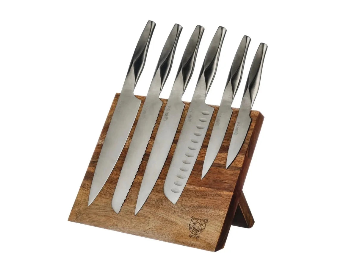 Björn Küchenmesserblock - Set LARUS VANTAA - 7 tlg. - Braun kaufen Bjorn Schweiz Webshop Onlineshop