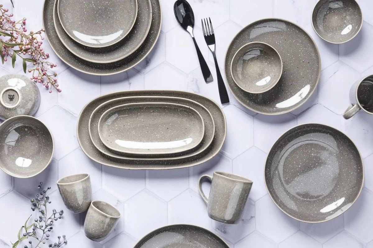 Björn Teller - Set STELLAR Ø27cm - 6 tlg. - Betongrau kaufen Bjorn Schweiz Webshop Onlineshop