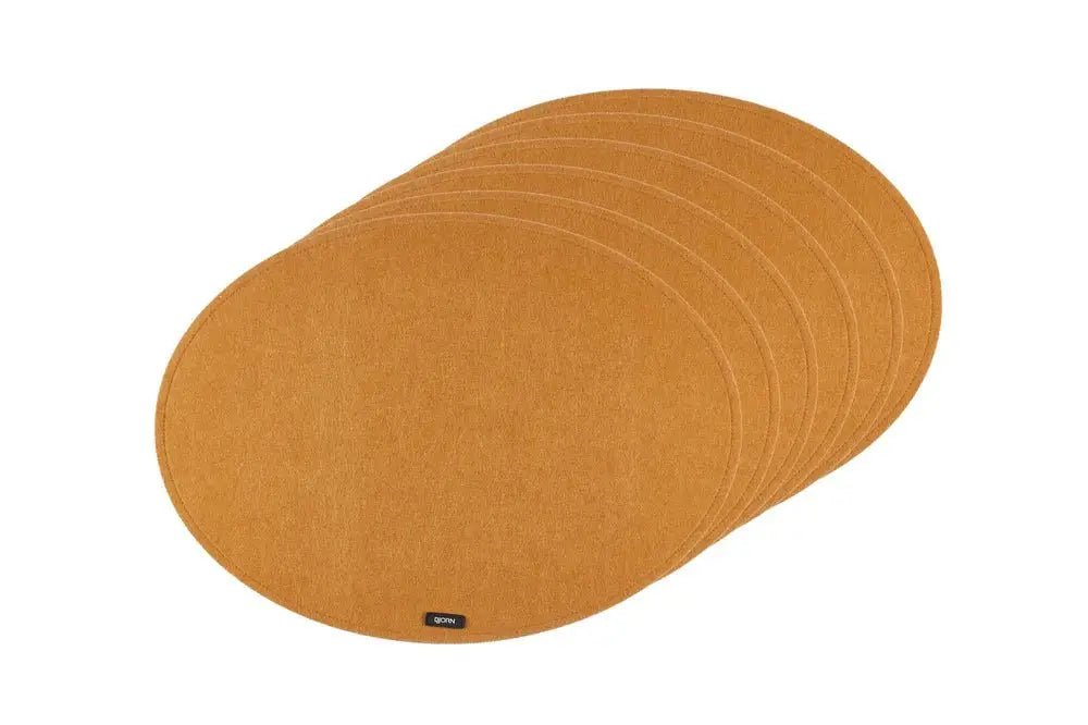 Björn Tischset "oval" - recycelter Filz - 6 tlg. - Camel kaufen Bjorn Schweiz Webshop Onlineshop