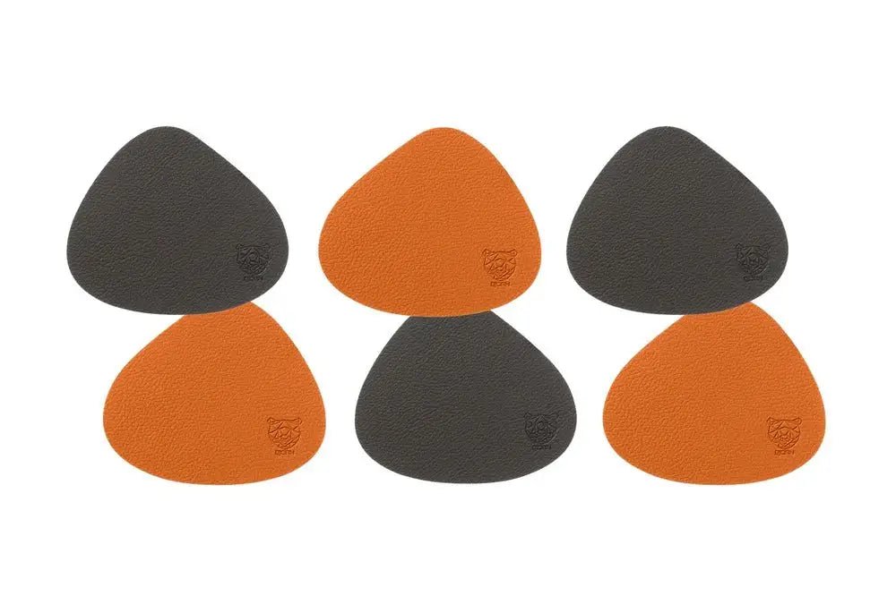Björn Wendbare Untersetzer "stone" - recyceltes Leder - 6 tlg. - Orange/Braun kaufen Bjorn Schweiz Webshop Onlineshop