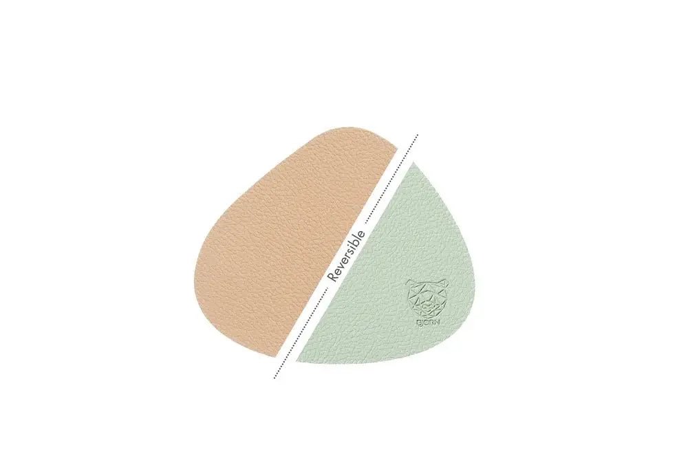Björn Wendbare Untersetzer "stone" - recyceltes Leder - 6 tlg. - Rosa/Grün kaufen Bjorn Schweiz Webshop Onlineshop