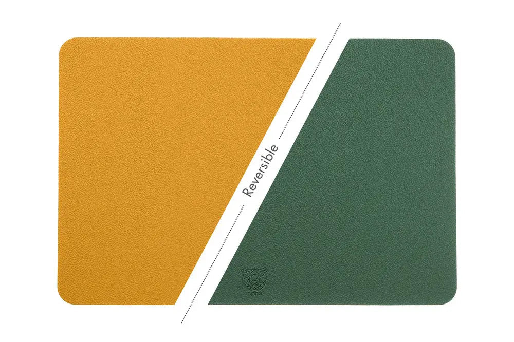 Björn Wendbares Tischset "rechteckig" - recyceltes Leder - 6 tlg. - Gelb/Grün kaufen Bjorn Schweiz Webshop Onlineshop