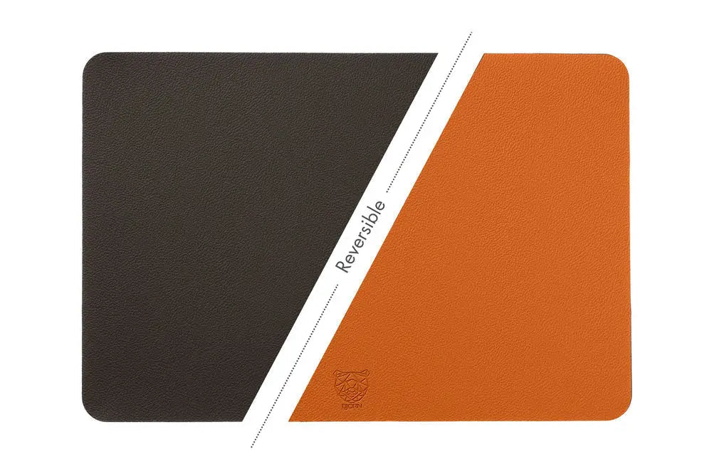 Björn Wendbares Tischset "rechteckig" - recyceltes Leder - 6 tlg. - Orange/Braun kaufen Bjorn Schweiz Webshop Onlineshop