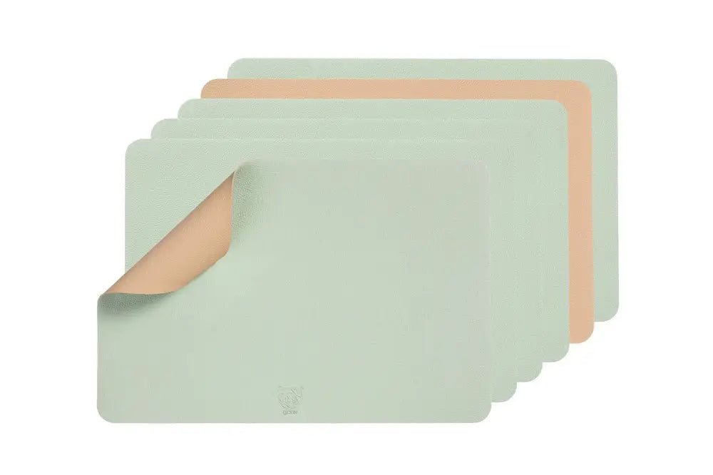 Björn Wendbares Tischset "rechteckig" - recyceltes Leder - 6 tlg. - Rosa/Grün kaufen Bjorn Schweiz Webshop Onlineshop