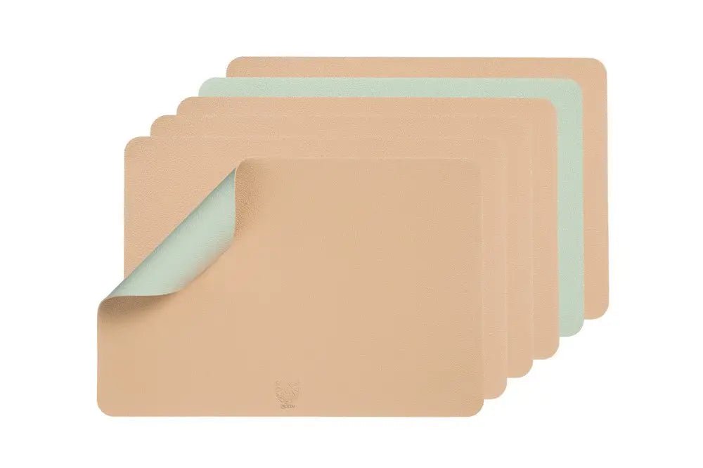 Björn Wendbares Tischset "rechteckig" - recyceltes Leder - 6 tlg. - Rosa/Grün kaufen Bjorn Schweiz Webshop Onlineshop