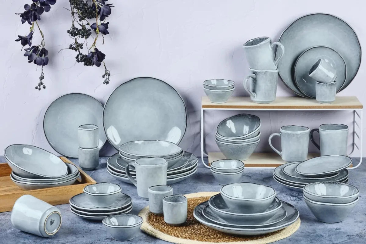 Björn Geschirr - Set CLOUD - 48 tlg. - Sturmgrau kaufen Bjorn Schweiz Webshop Onlineshop