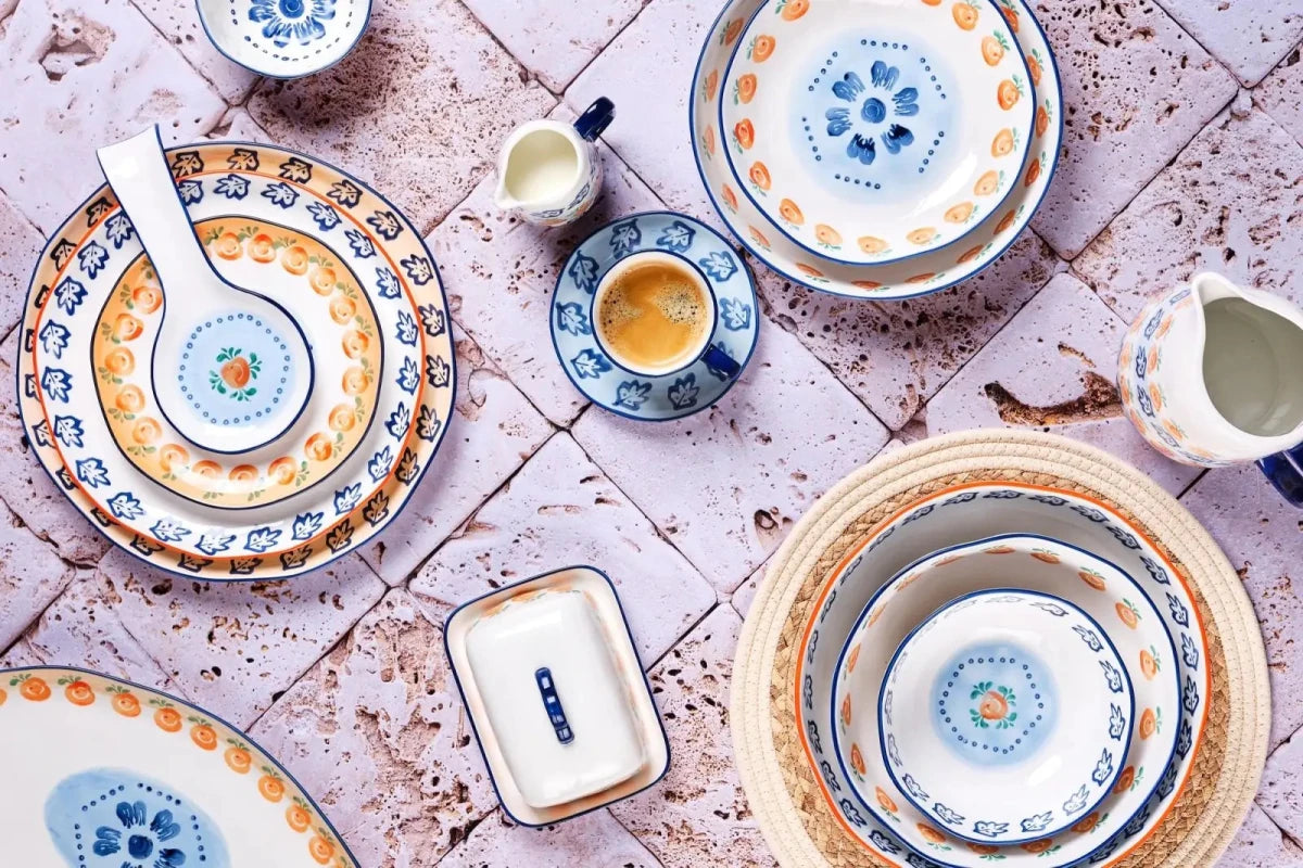 Björn Geschirr - Set Napoli - 12 tlg. - Citrus kaufen Bjorn Schweiz Webshop Onlineshop