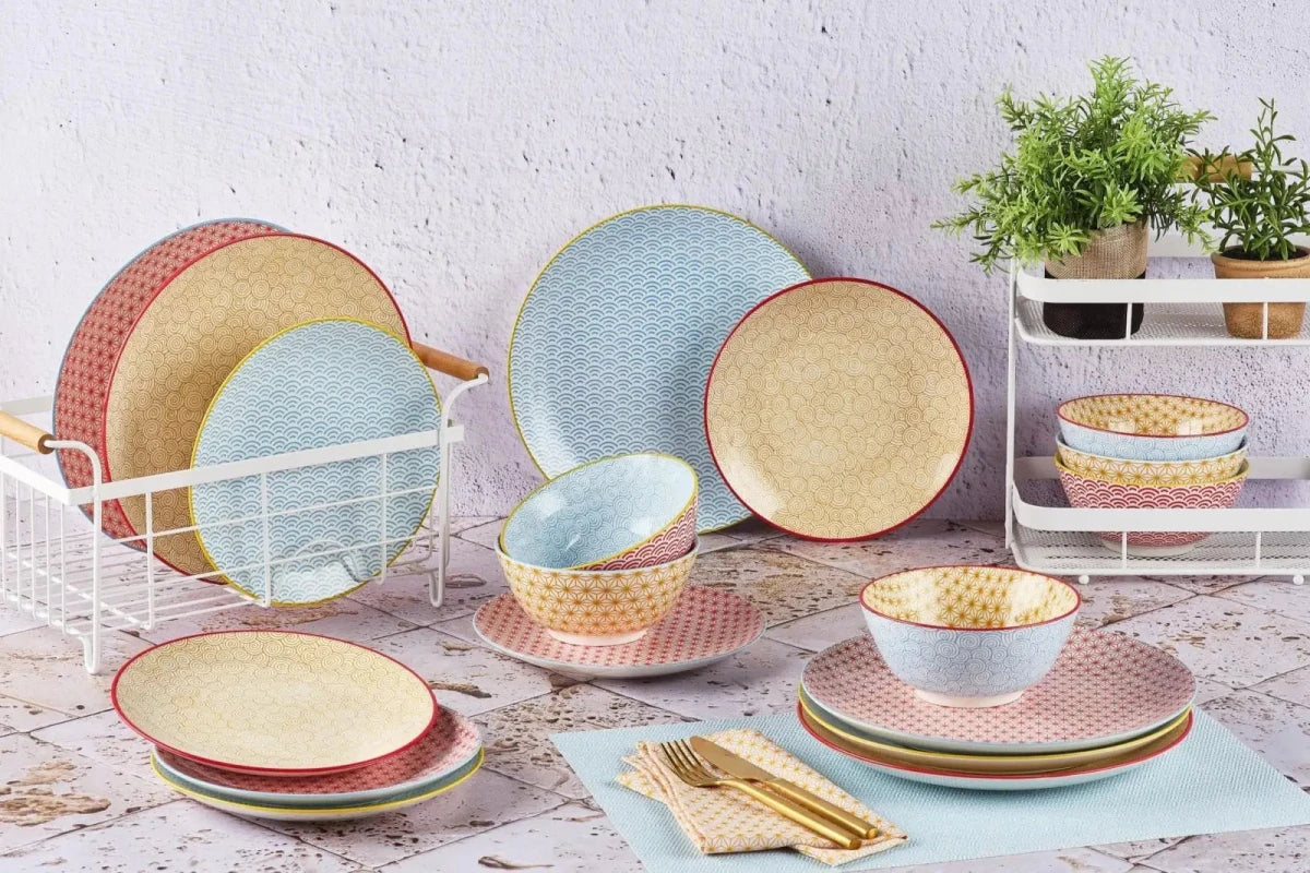 Björn Geschirr - Set PATTERN - 18 tlg. - Farbig kaufen Bjorn Schweiz Webshop Onlineshop
