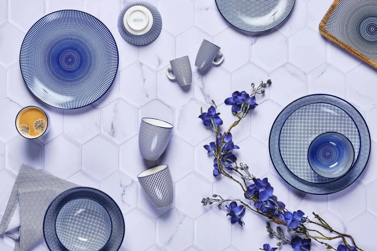 Björn Geschirr - Set PATTERN - 42 tlg. - Dunkelblau kaufen Bjorn Schweiz Webshop Onlineshop