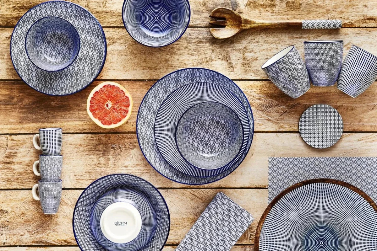 Björn Geschirr - Set PATTERN - 42 tlg. - Dunkelblau kaufen Bjorn Schweiz Webshop Onlineshop
