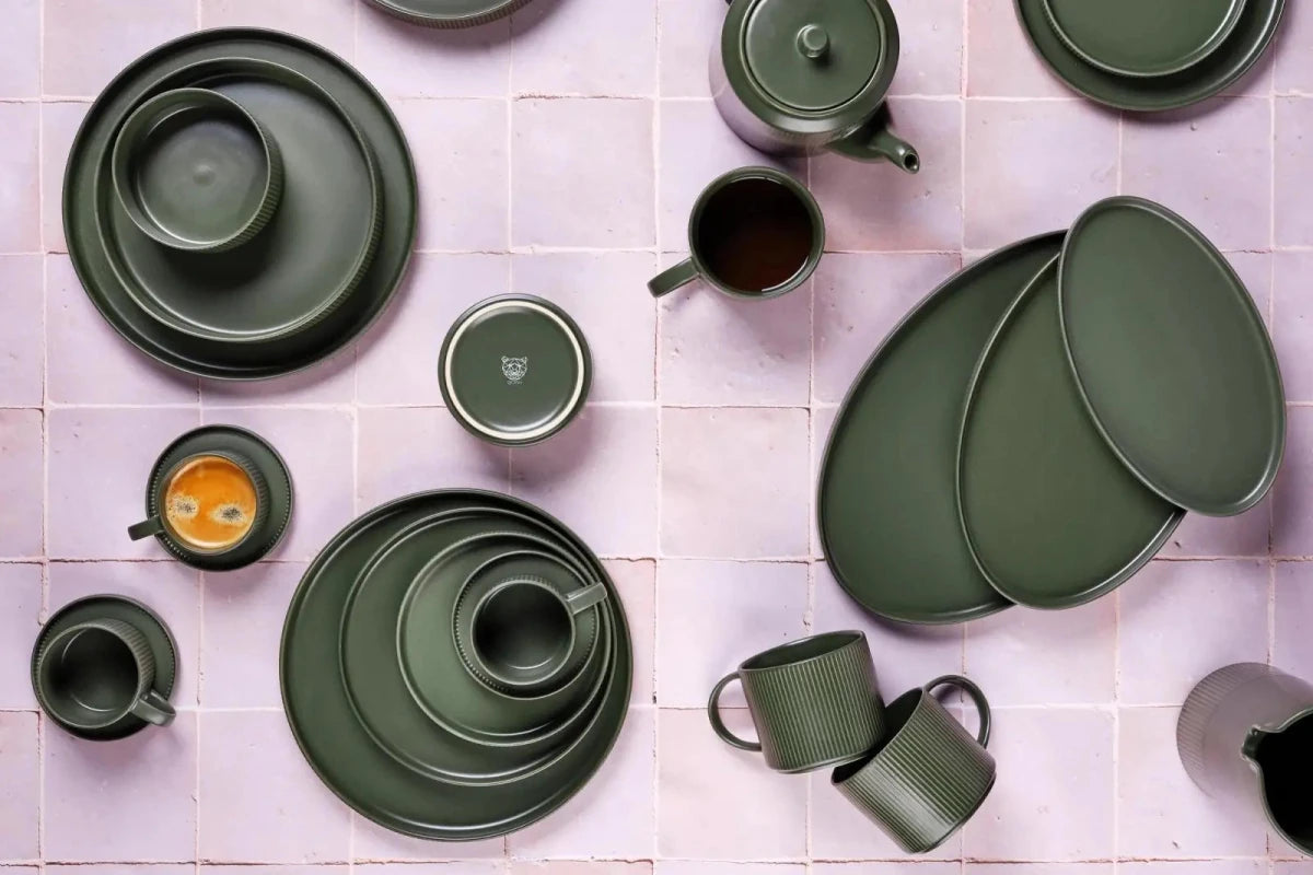 Björn Geschirr - Set SCANDI - 36 tlg. - Oliv kaufen Bjorn Schweiz Webshop Onlineshop