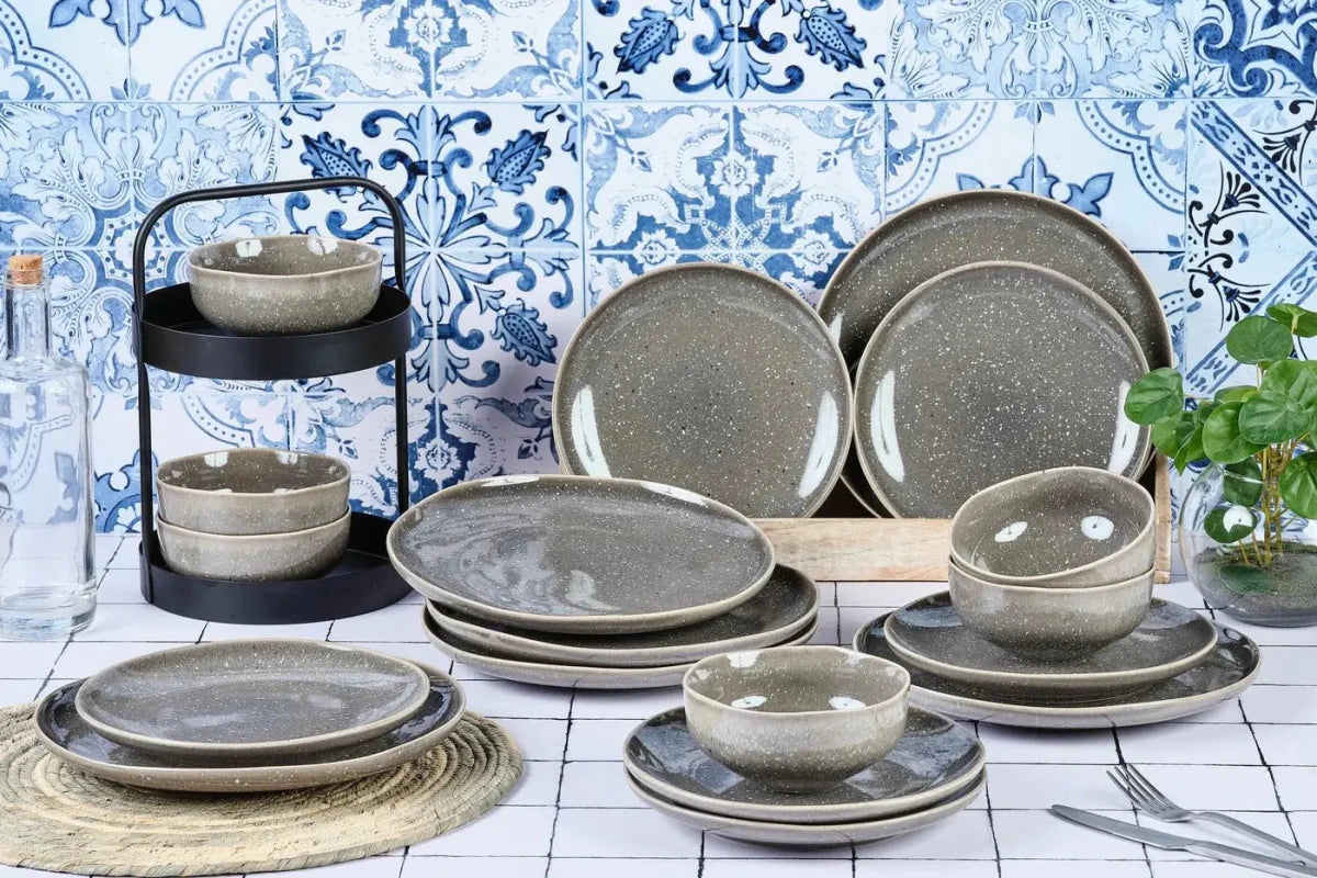 Björn Geschirr - Set STELLAR - 18 tlg. - Grau kaufen Bjorn Schweiz Webshop Onlineshop
