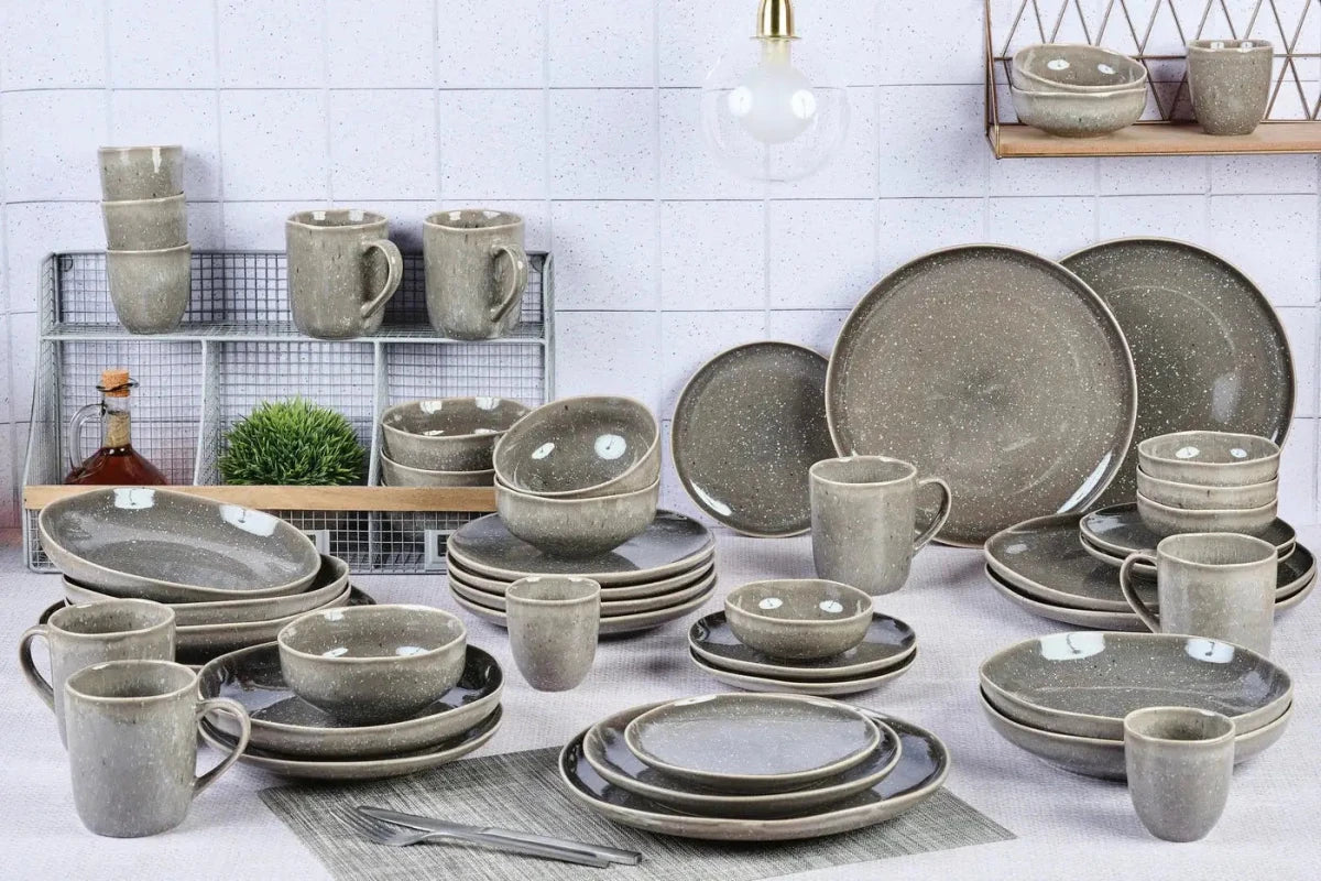 Björn Geschirr - Set STELLAR - 48 tlg. - Grau kaufen Bjorn Schweiz Webshop Onlineshop