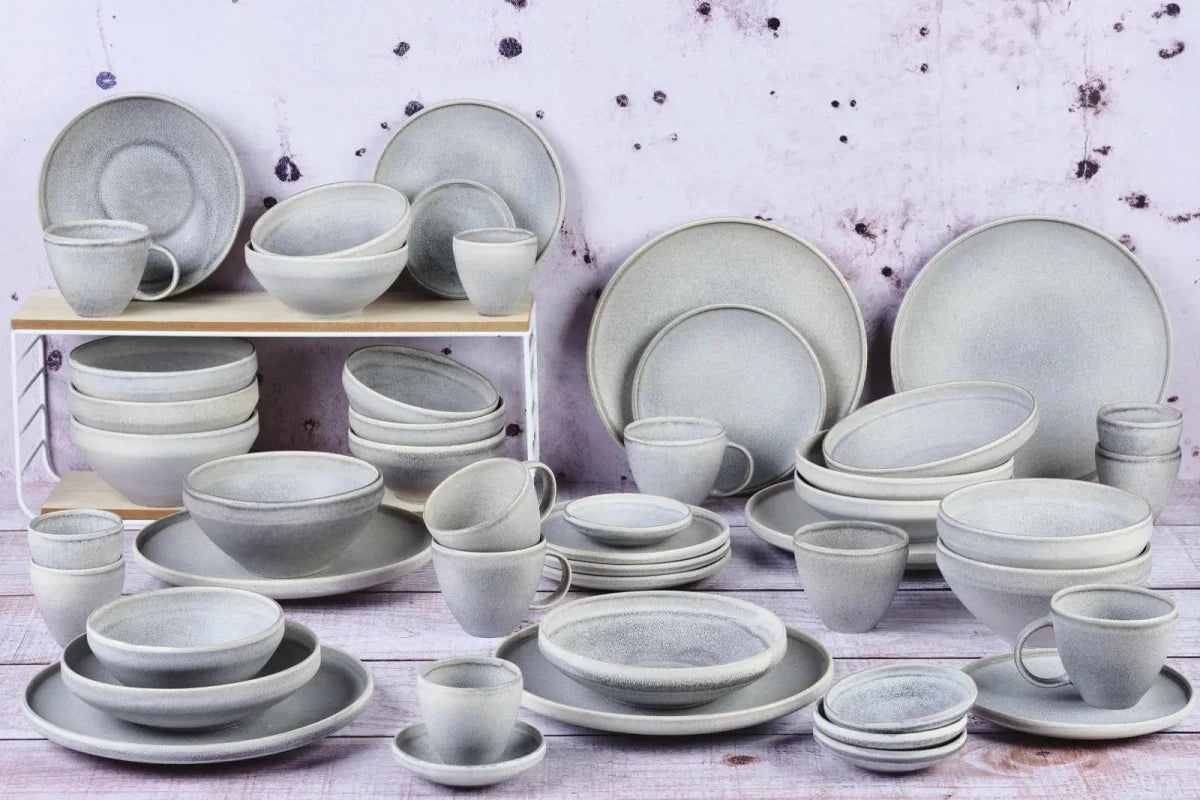 Björn Geschirr - Set STONE - 6 Personen 48 tlg. - Mondgrau kaufen Bjorn Schweiz Webshop Onlineshop