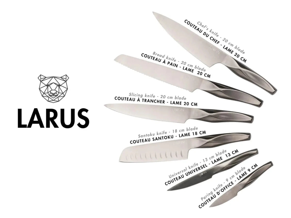Björn Küchenmesser - Set LARUS - 6 tlg. - Silber kaufen Bjorn Schweiz Webshop Onlineshop