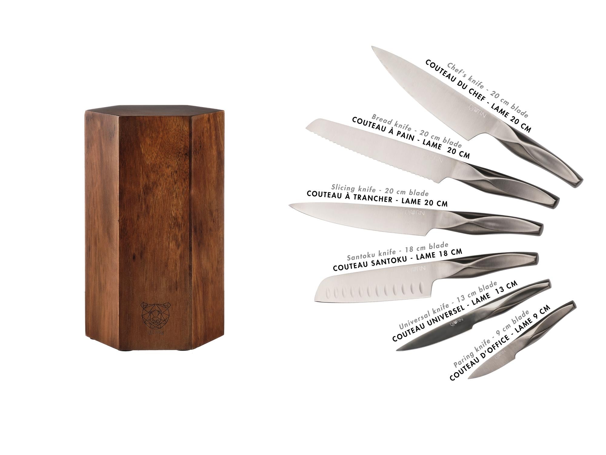 Björn Küchenmesserblock LARUS IMATRA - 7 tlg. - Braun,Silber kaufen Bjorn Schweiz Webshop Onlineshop