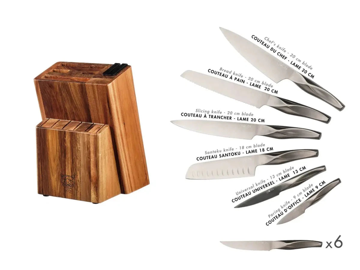 Björn Küchenmesserblock LARUS LOVIISA - 14 tlg. - Braun,Grau kaufen Bjorn Schweiz Webshop Onlineshop