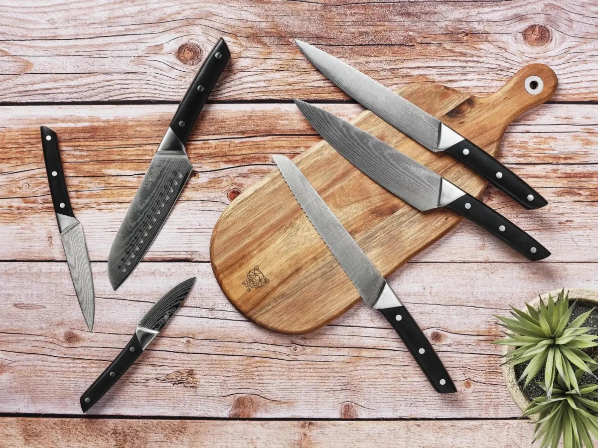 Björn Küchenmesserblock - Set ERLING PORVOO - 8 tlg. - Braun kaufen Bjorn Schweiz Webshop Onlineshop