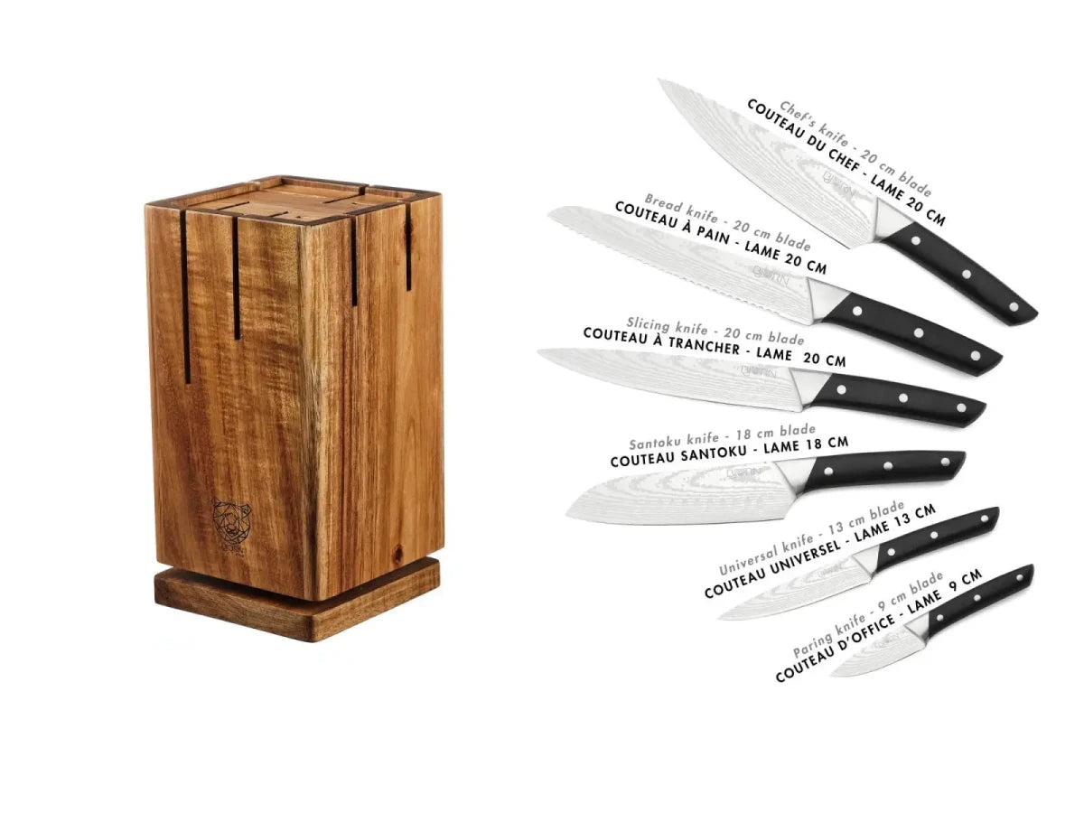 Björn Küchenmesserblock - Set ERLING SKAGEN - 7 tlg. - Braun kaufen Bjorn Schweiz Webshop Onlineshop