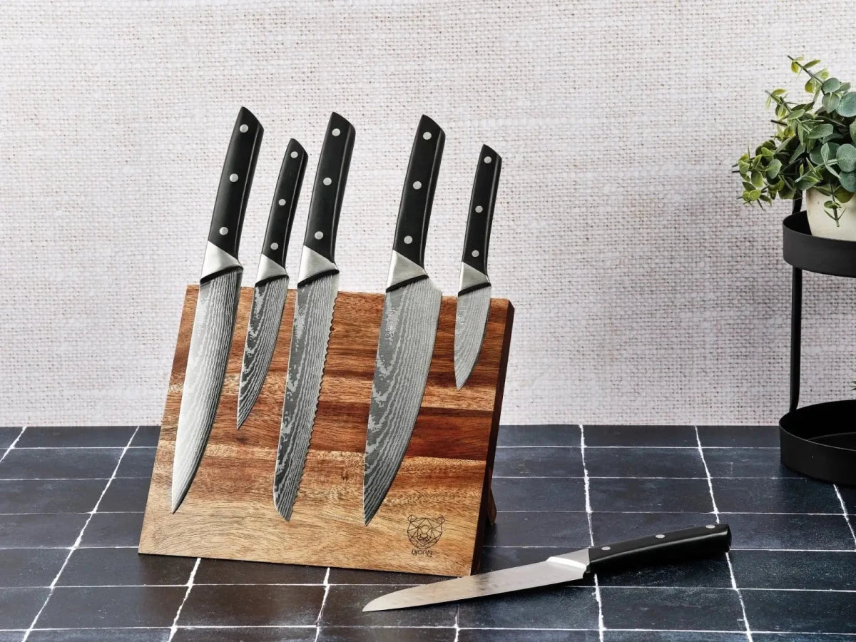 Björn Küchenmesserblock - Set ERLING VANTAA - 7 tlg. - Braun kaufen Bjorn Schweiz Webshop Onlineshop