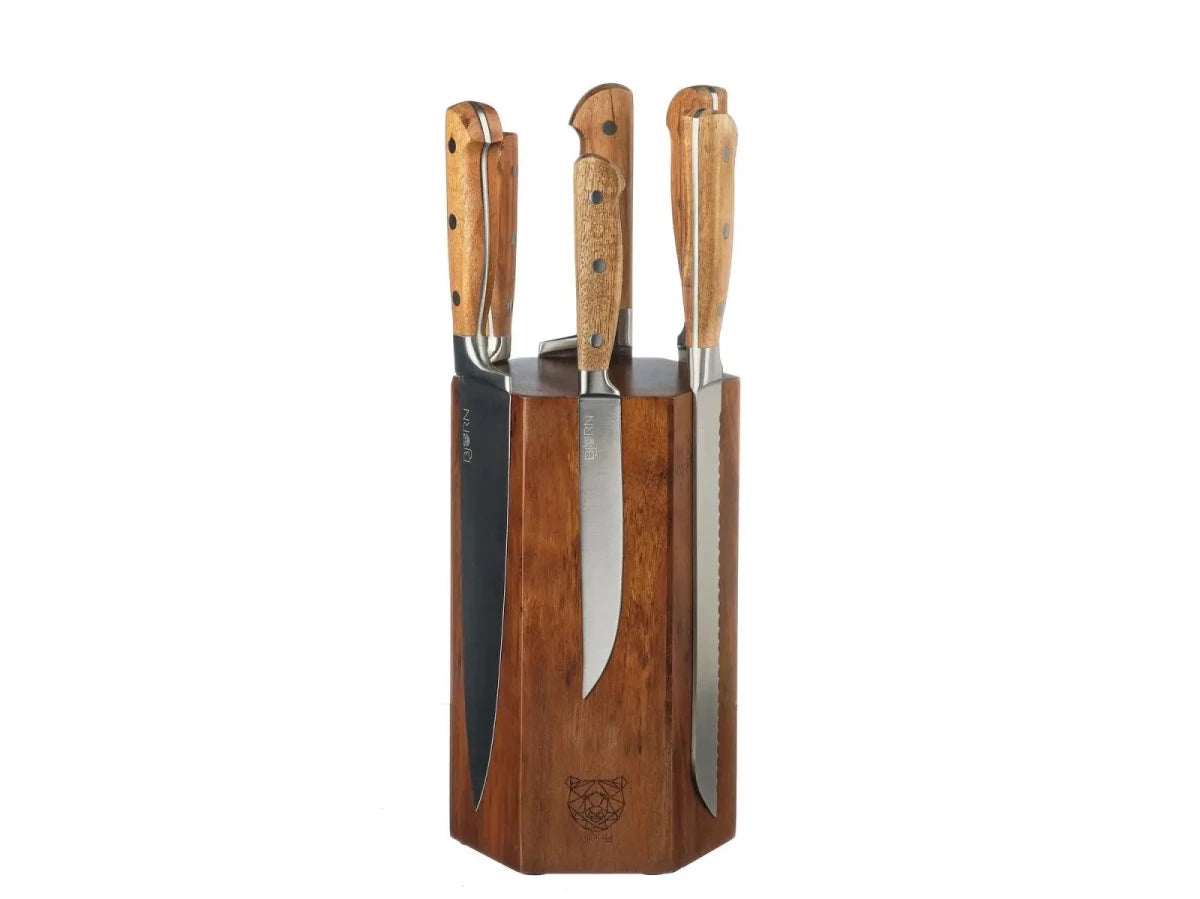 Björn Küchenmesserblock - Set JAKOB IMATRA - 7 tlg. - Braun kaufen Bjorn Schweiz Webshop Onlineshop
