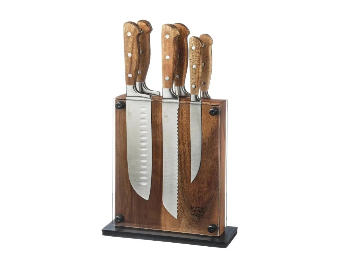 Björn Küchenmesserblock - Set JAKOB RAUMA - 7 tlg. - Braun kaufen Bjorn Schweiz Webshop Onlineshop