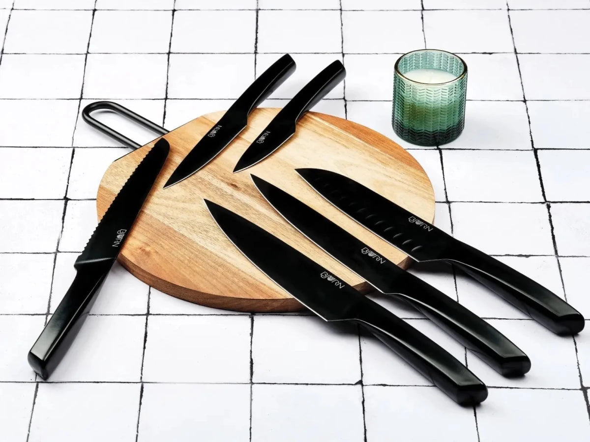 Björn Küchenmesserblock - Set JENSEN IMATRA - 7 tlg. - Schwarz kaufen Bjorn Schweiz Webshop Onlineshop