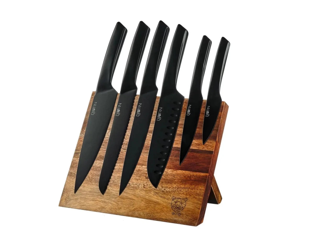 Björn Küchenmesserblock - Set JENSEN VANTAA - 7 tlg. - Braun kaufen Bjorn Schweiz Webshop Onlineshop